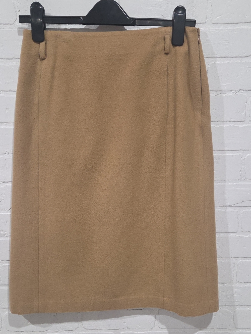 Stefanel Camel Wool Blend Pencil Skirt